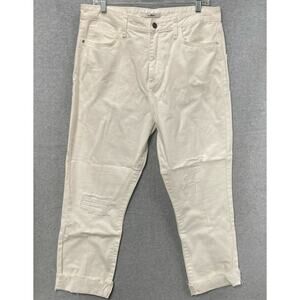 NEW Sam Edelman The Stiletto Straight High Rise White Ankle Jeans Size 14/32